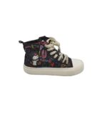 Tenisi copii Zara, 34, material textil, negru multicolor