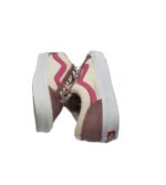 Tenisi dama Vans, 39, piele intoarsa, material textil, alb  mov - imagine 4