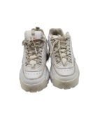 Adidasi copii Fila, 39, imitatie de piele, alb - imagine 3