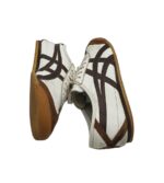 Adidasi barbati Onitsuka Tiger, 41, piele, piele intoarsa, alb maro - imagine 4