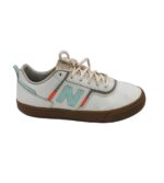 Adidasi barbati New Balance, 45, material textil, piele, alb