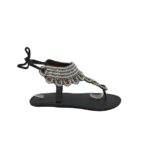Sandale dama 40, imitatie de piele, negru