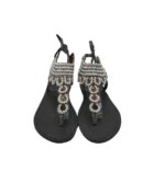 Sandale dama 40, imitatie de piele, negru - imagine 4
