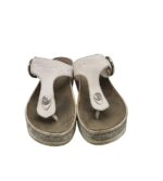 Saboti dama Catwalk, 38, imitatie de piele, alb - imagine 3