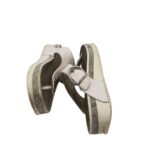 Saboti dama Catwalk, 38, imitatie de piele, alb - imagine 4