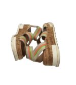 Sandale dama Steve Madden, 38, material textil, multicolor - imagine 4
