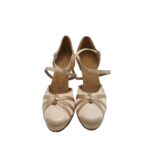 Pantofi  dama pentru dans  38.5, material textil, nude - imagine 3