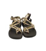 Sandale copii Chaco, 38, material textil, galben - imagine 3