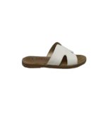 Saboti dama Looks, 38, imitatie de piele, alb