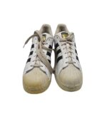 Adidasi dama Adidas Superstar, 40, imitatie de piele, piele, alb - imagine 3