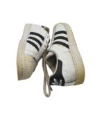 Adidasi dama Adidas Superstar, 40, imitatie de piele, piele, alb - imagine 4