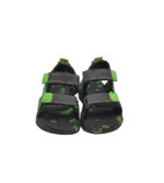 Sandale copii 27, imitatie de piele, negru verde - imagine 3