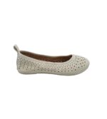 Balerini dama 40, imitatie de piele, alb