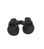 Saboti dama 41, imitatie de piele, negru - imagine 3