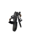 Saboti dama 41, imitatie de piele, negru - imagine 4