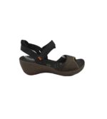Sandale dama Camper, 40, piele intoarsa, material textil, negru maro