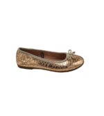 Balerini dama 36, imitatie de piele, auriu