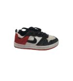 Adidasi copii Nike, 35, piele intoarsa, material textil, piele, alb negru