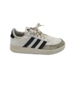 Adidasi barbati Adidas, 46, piele intoarsa, imitatie de piele, alb gri