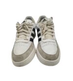 Adidasi barbati Adidas, 46, piele intoarsa, imitatie de piele, alb gri - imagine 3