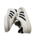 Adidasi barbati Adidas, 46, piele intoarsa, imitatie de piele, alb gri - imagine 4