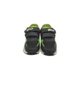 Adidasi copii 26, imitatie de piele, material textil, negru verde - imagine 3