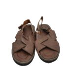 Sandale barbati 40, piele, maro - imagine 3