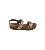 Sandale dama 39, imitatie de piele, bej