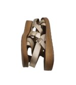 Sandale dama 39, imitatie de piele, bej - imagine 4