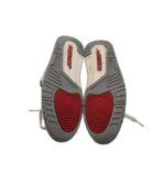 Adidasi dama Jordan, 38, imitatie de piele, piele, alb gri - imagine 5