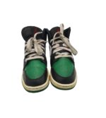 Adidasi dama Jordan, 38, imitatie de piele, piele, negru verde - imagine 3