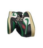Adidasi dama Jordan, 38, imitatie de piele, piele, negru verde - imagine 4