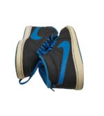 Adidasi barbati Nike, 40, imitatie de piele, negru albastru - imagine 4