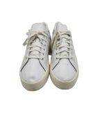Tenisi barbati Adidas, 44, imitatie de piele, material textil, alb - imagine 3