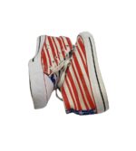 Tenisi dama  40, material textil, alb rosu - imagine 4