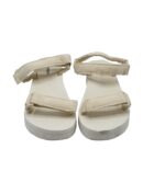 Sandale dama H&M, 41, material textil, alb - imagine 3