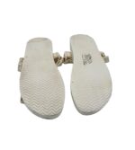 Sandale dama H&M, 41, material textil, alb - imagine 5