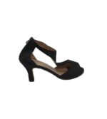 Sandale dama 39, material textil, negru