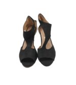 Sandale dama 39, material textil, negru - imagine 3