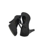 Pantofi dama Jane Klain, 37, material textil, negru - imagine 3