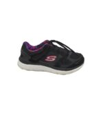 Adidasi dama Skechers, 38, material textil, negru