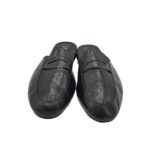 Saboti barbati Mt 44, 28, imitatie de piele, piele, negru - imagine 3