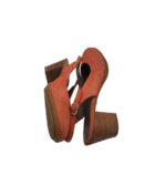 Sandale dama Madeleine 39, piele intoarsa, rosu - imagine 4