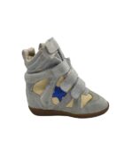 Botine dama Isabel Marant, 40, piele intoarsa, material textil, gri