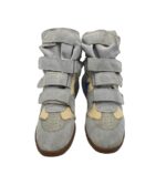 Botine dama Isabel Marant, 40, piele intoarsa, material textil, gri - imagine 3