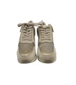 Adidasi dama Tamaris, 39, imitatie de piele, material textil, bej - imagine 3