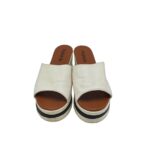 Saboti dama Fashion, 35, imitatie de piele, alb - imagine 3