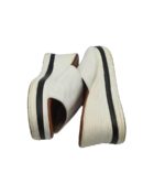 Saboti dama Fashion, 35, imitatie de piele, alb - imagine 4