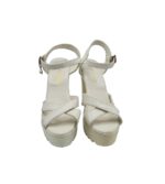 Sandale dama 35, imitatie de piele, alb - imagine 3