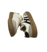 Adidasi copii Fashion, 33, imitatie de piele, alb gri - imagine 4